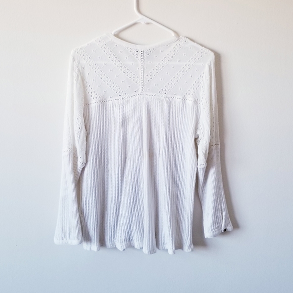 Lucky Brand Cream Boho Peasant Top - Picture 3 of 6